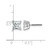 Rhodium-Plated 14K White Gold 2.02ct Lab-Grown Diamond Princess Four Prong Screwback Stud Earrings, 5.5 mm - View 4