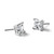 Rhodium-Plated 14K White Gold 3ct Lab-Grown Diamond Princess Four Prong Screwback Stud Earrings, 6.25 mm - EM1018S-300C-WLD - View 5