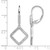 Rhodium-Plated 14K White Gold 0.564ct Lab-Grown Diamond Dangle Square Leverback Drop Earrings, 29.6 mm - View 4