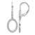 Rhodium-Plated 14K White Gold 0.544ct Lab-Grown Diamond Dangle Oval Leverback Drop Earrings, 30.3 mm