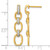 14K Yellow Gold 0.152ct Lab-Grown Diamond Fashion Dangle Link Post Drop Earrings, 31 mm - View 4