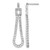 Rhodium-Plated 14K White Gold 1.65ct Lab-Grown Diamond Dangle Loop Post Drop Earrings, 38 mm
