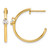 14K Yellow Gold 0.26ct Lab-Grown Diamond C-Hoop Post Earrings, 22.1 mm