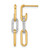 14K Two-Tone Gold 0.176ct Diamond Paperclip Link Dangle Earrings, 30 mm
