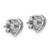 Rhodium-Plated 14K White Gold 1.285ct Lab-Grown Diamond Halo Heart Stud Earrings, 8.45 mm - View 4