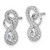 Rhodium-Plated 14K White Gold Polished 0.53ct Diamond Infinity Drop Post Earrings, 15.5 mm - View 2