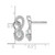 Rhodium-Plated 14K White Gold Polished 0.53ct Diamond Infinity Drop Post Earrings, 15.5 mm - View 3