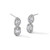 Rhodium-Plated 14K White Gold 0.942ct Lab-Grown Diamond Two Stone Dangle Halo Post Drop Earrings, 16 mm - View 5