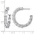 Rhodium-Plated 14K White Gold 6.583ct Lab-Grown Diamond Emerald In and Out Hoop Earrings, 28.2 mm - View 5