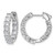 Rhodium-Plated 14K White Gold 4.08ct Lab-Grown Diamond Princess In and Out Hoop Earrings - EM10707-WLG