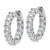 Rhodium-Plated 14K White Gold 4.08ct Lab-Grown Diamond Princess In and Out Hoop Earrings - EM10707-WLG - View 2