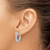 Rhodium-Plated 14K White Gold 4.08ct Lab-Grown Diamond Princess In and Out Hoop Earrings - EM10707-WLG - View 3