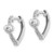 Rhodium-Plated True Origin 14K White Gold 0.344ct Lab-Grown Diamond Heart Hinged Hoop Earrings, 13.5 mm - View 2