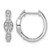Rhodium-Plated True Origin 14K White Gold 0.348ct Lab-Grown Diamond Hinged Hoop Earrings, 16 mm