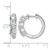 Rhodium-Plated True Origin 14K White Gold 3ct Lab-Grown Diamond Three Stone Hinged Hoop Earrings, 17.7 mm - View 3