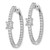 Rhodium-Plated True Origin 14K White Gold 3.147ct Lab-Grown Diamond Complet In and Out Hoop Earrings, 33.1 mm - View 2