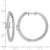 Rhodium-Plated True Origin 14K White Gold 3.147ct Lab-Grown Diamond Complet In and Out Hoop Earrings, 33.1 mm - View 3
