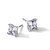 Rhodium-Plated True Origin 14K White Gold 1.035ct Lab-Grown Diamond Princess Four Prong Heavy Weight Stud Earrings, 4.4 mm - View 5