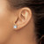 Rhodium-Plated True Origin 14K White Gold 5ct Lab-Grown Diamond Princess Four Prong Heavy Weight Stud Earrings, 7.45 mm - View 3