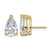 True Origin 14K Yellow Gold 6ct Lab-Grown Diamond Pear Four Prong Heavy Weight Stud Earrings, 12.6 mm