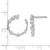Rhodium-Plated True Origin 14K White Gold 0.614ct Lab-Grown Diamond Circular Stud Earrings, 15.3 mm - View 4