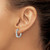 Rhodium-Plated True Origin 14K White Gold 1.008ct Lab-Grown Diamond Hinged Hoop Earrings, 17 mm - View 3