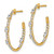 True Origin 14K Yellow Gold 0.763ct Lab-Grown Diamond J-Hoop Earrings, 23.3 mm - View 2