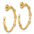 True Origin 14K Yellow Gold 0.763ct Lab-Grown Diamond J-Hoop Earrings, 23.3 mm - View 4