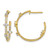 True Origin 14K Yellow Gold 0.984ct Lab-Grown Diamond J-Hoop Earrings, 23.8 mm