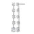 Rhodium-Plated True Origin 14K White Gold 4.96ct Lab-Grown Diamond Round Post Graduated Dangle Earrings, 46.59 mm
