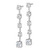 Rhodium-Plated True Origin 14K White Gold 4.96ct Lab-Grown Diamond Round Post Graduated Dangle Earrings, 46.59 mm - View 2