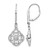 Rhodium-Plated 14K White Gold 0.556ct Lab-Grown Diamond Fashion Leverback Drop Earrings, 36.25 mm