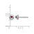 Rhodium-Plated 14K White Gold 0.1ct Diamond and Cabochon Rhodolite Garnet Stud Earrings, 4 mm - View 4