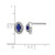 Rhodium-Plated 14K White Gold 0.16ct Lab-Grown Diamond and Oval Lab-Created Sapphire Halo Stud Earrings, 7.73 mm - View 4