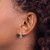 Rhodium-Plated 14K White Gold 0.152ct Lab-Grown Diamond and Lab-Created Emerald Dangle Earrings, 14.47 mm - View 3