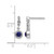 Rhodium-Plated 14K White Gold 0.152ct Lab-Grown Diamond and Cabochon Lab-Created Sapphire Dangle Earrings, 14.47 mm - View 3