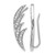 Rhodium-Plated 14K White Gold 0.504ct Lab-Grown Diamond Ear Climbers, 26.6 mm