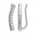 Rhodium-Plated 14K White Gold 0.322ct Lab-Grown Diamond Ear Climber Earrings, 18 mm