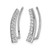 Rhodium-Plated 14K White Gold 0.322ct Lab-Grown Diamond Ear Climber Earrings, 18 mm - View 2