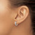 Rhodium-Plated 14K White Gold 0.35ct Lab-Grown Diamond Hinged Hoop Earrings, 11 mm - View 3