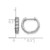 Rhodium-Plated 14K White Gold 0.35ct Lab-Grown Diamond Hinged Hoop Earrings, 11 mm - View 4
