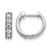 Rhodium-Plated 14K White Gold 0.347ct Lab-Grown Diamond Miligrain Hinged Hoop Earrings, 11 mm