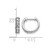 Rhodium-Plated 14K White Gold 0.347ct Lab-Grown Diamond Miligrain Hinged Hoop Earrings, 11 mm - View 4