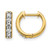 14K Yellow Gold 0.347ct Lab-Grown Diamond Miligrain Hinged Hoop Earrings, 11 mm