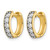 14K Yellow Gold 0.347ct Lab-Grown Diamond Miligrain Hinged Hoop Earrings, 11 mm - View 2