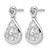 Rhodium-Plated 14K White Gold 0.158ct Lab-Grown Diamond Dangle Teardrop Post Earrings, 15.3 mm - View 2