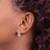 Rhodium-Plated 14K White Gold 0.158ct Lab-Grown Diamond Dangle Teardrop Post Earrings, 15.3 mm - View 3