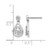 Rhodium-Plated 14K White Gold 0.158ct Lab-Grown Diamond Dangle Teardrop Post Earrings, 15.3 mm - View 4