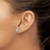 Rhodium-Plated 14K White Gold Oval Halo G H I True Light Lab-Grown Moissanite Stud Earrings, 10.6 mm - View 3