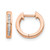 14K Rose Gold 0.14ct Lab-Grown Diamond Hinged Hoop Earrings, 11 mm